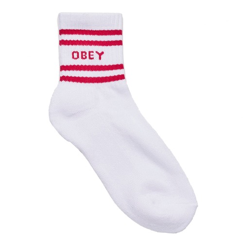 COOP SOCK WHITE/HOT PINK