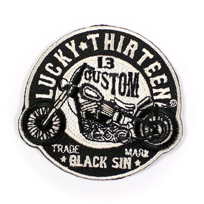 Black Sin Embroidered Patch