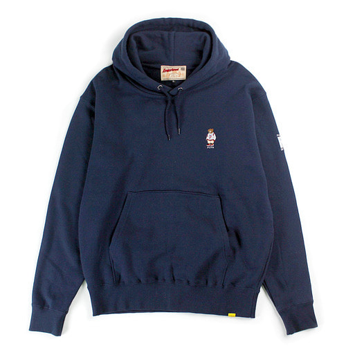 P Wing Bear Embroidered Hoodie Navy