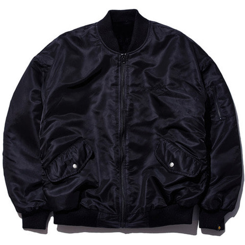 Reversible Fur MA-1 Jacket Black