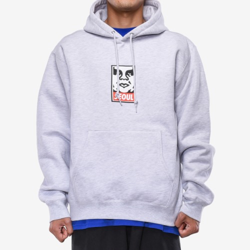 OBEY ICON FACE SEOUL HEATHER ASH