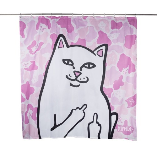 LORD NERMAL SHOWER CURTAIN PINK CAMO