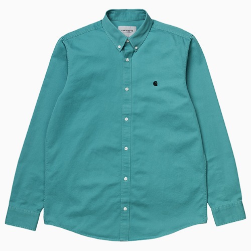 L/S MADISON SHIRT FROSTED TURQUOISE/BLACK