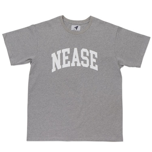 니즈 반팔티 NEASE college logo t-shirt Grey