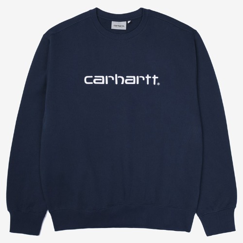 CARHARTT SWEATSHIRT BLUE/WHITE