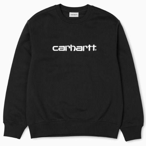 CARHARTT SWEATSHIRT BLACK/WHITE