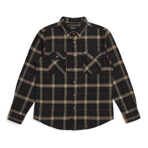 BOWERY L/S FLANNEL BLACK/IVORY