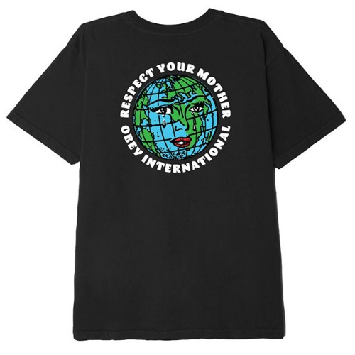 RESPECT YOUR MOTHER ORGANIC T-SHIRT BLACK