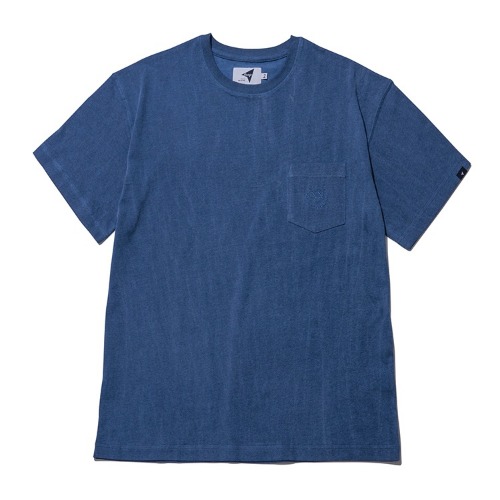 니즈 반팔티 NEASE NNC pigment pocket t-shirt Washed Navy