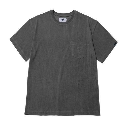 니즈 반팔티 NEASE NNC pigment pocket t-shirt Washed Black