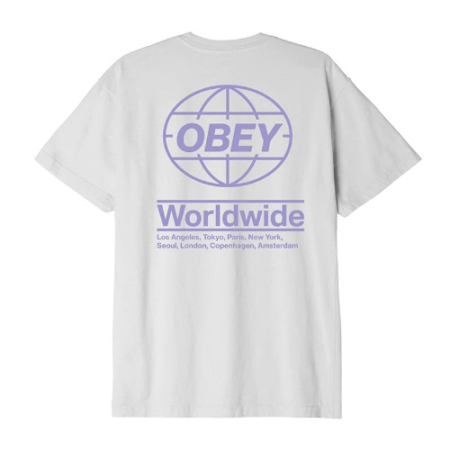 오베이 반팔 티셔츠 OBEY GLOBAL WHITE